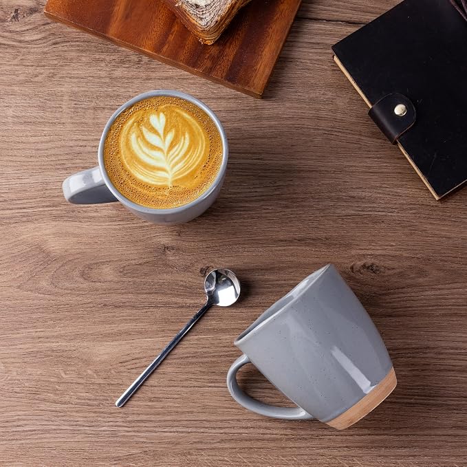 AmorArc 12oz Coffee Mugs set of 4, Stoneware Coffee Mugs - Image 3