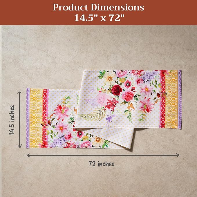Maison d' Hermine Table Runner 100% Combed Cotton 14.5"x72" | Table Runners 72 - Image 5