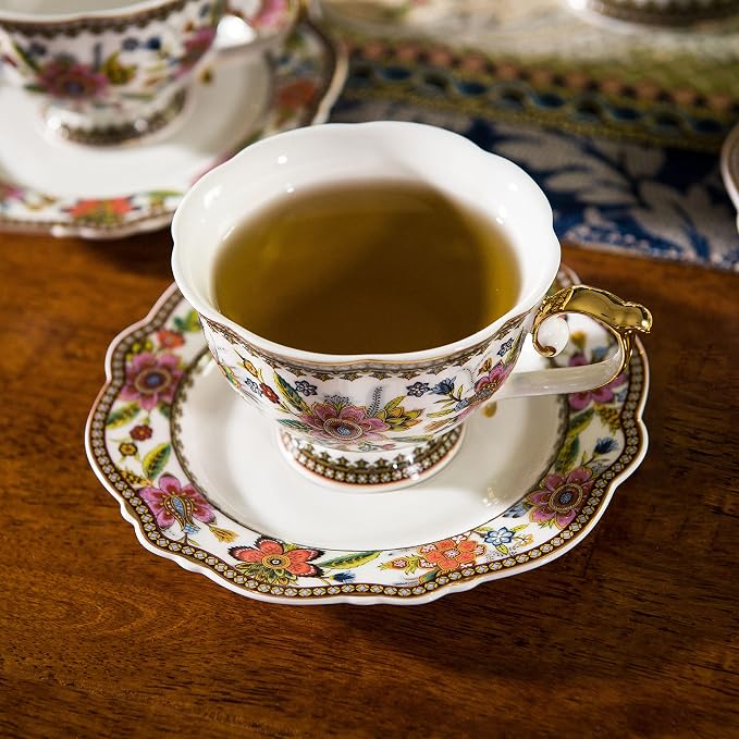 ACMLIFE Tea Set for Adults, Bone China Tea Set - Image 7