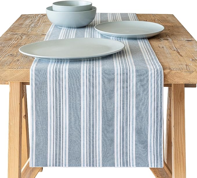 Over&Back 18x90 Woven Striped Table Runner by overback