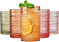 Khen Hobnail Beaded Highball Drinking Tumbler Glasses | Set of 5 | Color by Khen