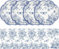 NatNarr 50 Pcs Blue Floral Plates and Napkins, Bridal Baby Showe by NatNarr