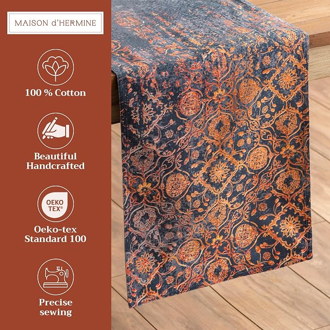 Maison d' Hermine Table Runner 100% Cotton 14.50" x 108" | Table Runners 108 - Image 2