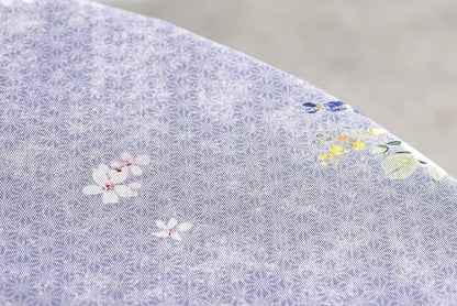 Maison d' Hermine Table Cloth Round Table 100% Cotton 69 Round Inches Tablecloth Reusable Decorative for Dining Room Home Valentines Day Decorations Spring Summer- Sweet Rose Lavender - Country Garden