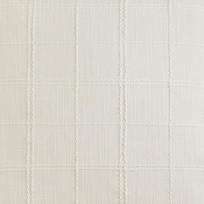 Linen Checked Farmhouse Table Runner, 13x60 Inches Ivory | Raised Grid Design - Image 6
