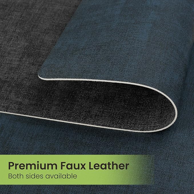 Fyvva Placemats Set of 4 Wipeable Reversible Faux Leather - Image 4