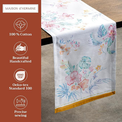 Maison d' Hermine Table Runner 100% Cotton 14.50" x 108" | Table Runners 108 - Image 2