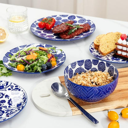 LEHAHA 12 Pieces Modern Porcelain Dinnerware Set，Service - Image 3