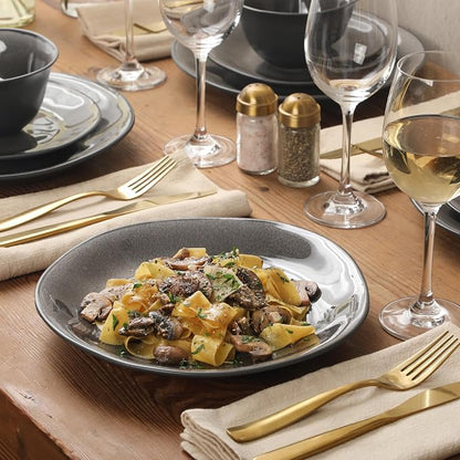 Gibson Elite Port Barton Plates and Bowls Sets, 12-Piece Stoneware Dinnerware - Image 2