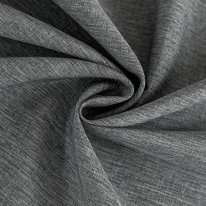 Fabric 60 Inch Grey Round Table Cloth Faux Linen Textured Stain Resistant & Reusable Circle Tablecloth Spill Proof for Dining Kitchen Patio