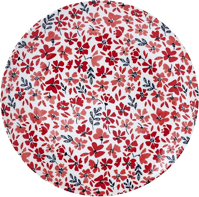 Pfaltzgraff Radiant Blossom 12 Piece Floral Stoneware Dinnerware Plate Bowl - Image 9