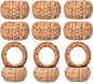 CLEENTABLE Jute Napkin Ring, Hand Wovwn Napkin Rings - 12-Pcs Handmade Rattan Napkin Holders Fall Farmhouse Napkin Rings for Thanksgiving, Christmas, Wedding Table Decoration (Natural)