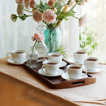 BTaT- Cappuccino Cups with Saucers 6 oz, Au Lait, Flat White, Dishwasher - Image 7