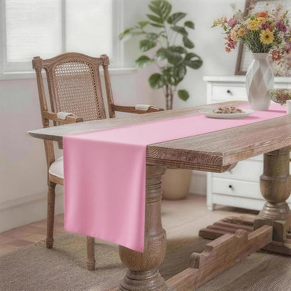 MEANMOY Pink Table Runner 36 Inches Long Waterproof Washable Table Runners | - Image 2