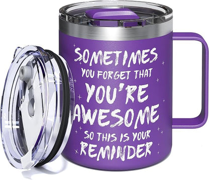 Inspirational Coffee Mug for Women, 12oz Insulated Stainless Steel Mug by avodvo