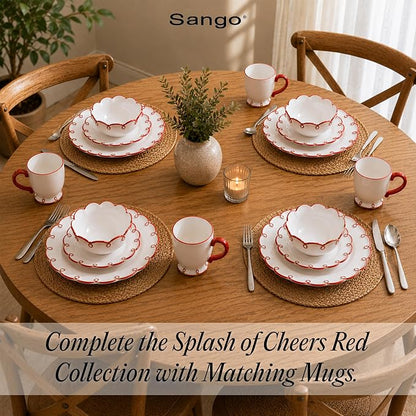 Sango 12-Piece Stoneware Dinnerware Set - Image 4