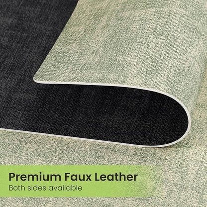 Fyvva Placemats Set of 4 Wipeable Reversible Faux Leather - Image 4