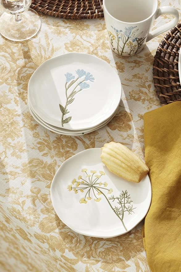 Lenox Wildflowers 4-Piece Tidbit Plates, Dessert Plate Set - Image 6