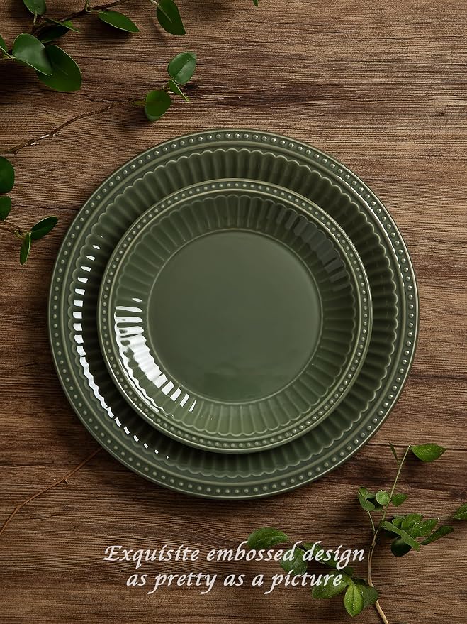 Famiware Ceramic Plates and Bowls Sets, Chip & Scratch Resistant, Microwave & - Image 5