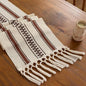 Baccessor Boho Macrame Table Runner, Terracotta Cotton Woven Table Runner by Baccessor