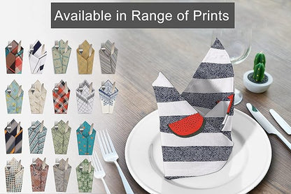 RUVANTI Cloth Napkins Set of 6 Cotton 100%, 18x18 Inches Napkins Cloth Washable, Soft, Absorbent. Cotton Napkins for Parties, Christmas, Thanksgiving, Weddings, Dinner Napkins Cloth - Watermelon