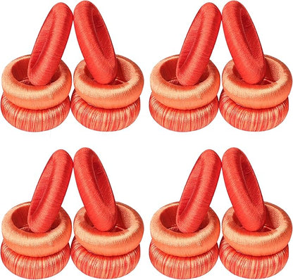 Thread Napkin Ring Set of 24 - Beautiful Elegant Fancy Decorative Napkin Holder for Dining Table Décor, Farmhouse, Wedding, Dinner, Party, Family Gathering, Easter, Everyday Use - Red Combo