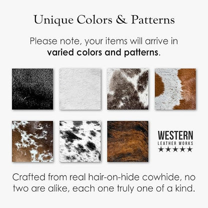 Set of 6 Circular Coasters for Drinks, Glass & Cups Stain Protection, Full Grain Leather, Handmade (Furry)