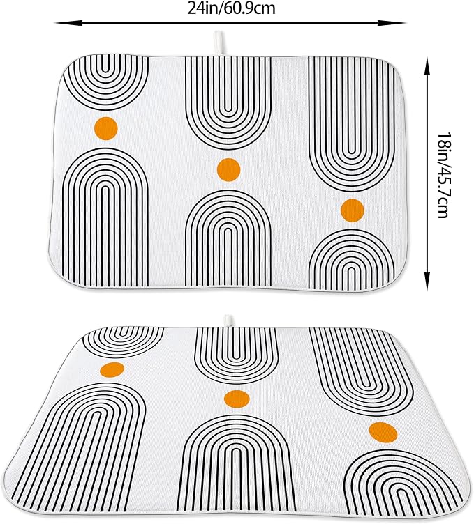 Boho Mid Century Dish Drying Mat - Image 6