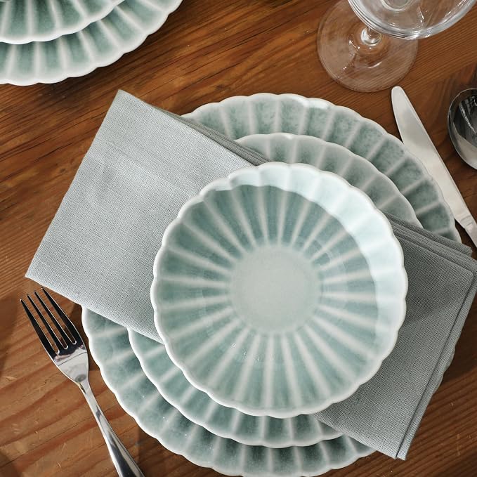Gibson Elite Peach Orchard 12-Piece New Bone China Dinnerware Set Service - Image 4