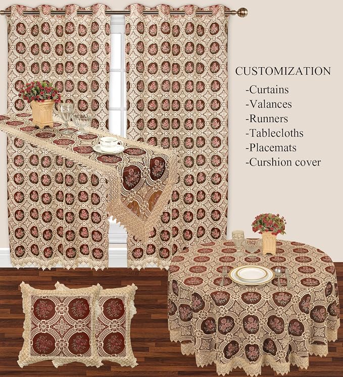 Vintage Beige Lace Table Runner 16 × 84 Inch - Image 5