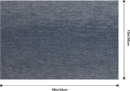 Leetaltree Denim Blue Placemats Set of 6 - Image 9
