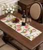 Canvas Embroidered Narrow 13"x 36" Table Runner, Rustic texture, Machine by Kokaaee