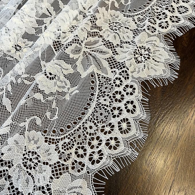 5 Pcs White Lace Table Runner 30 x 120 Inch Vintage Rustic Table Runner - Image 8