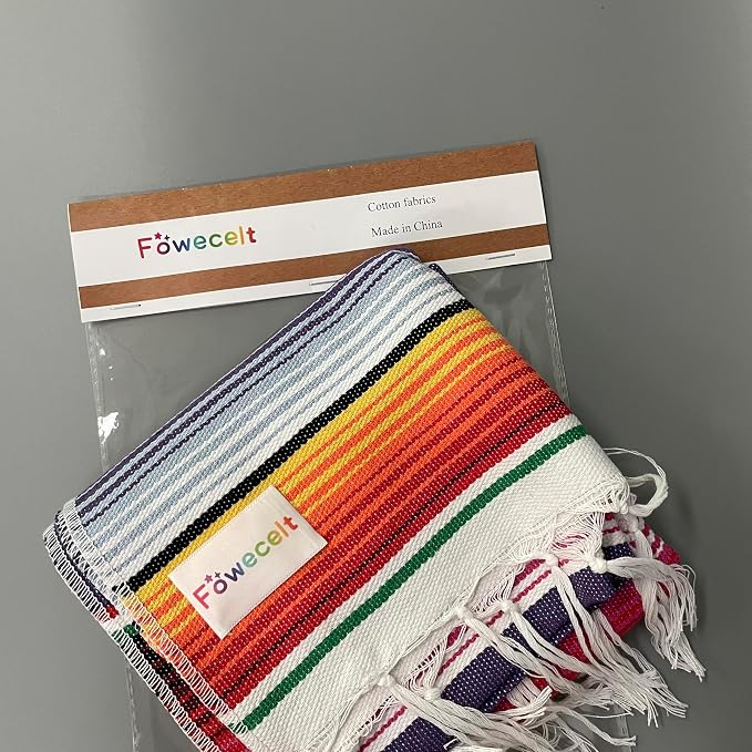 Fowecelt Mexican Serape Table Runner 14 x 84 Inch - Image 6