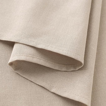 Beige Fabric Table Cloth for Dining Table Linen Farmhouse Rustic Neutral Kitchen Table Cover for 6 Foot Table Washable Heavy Duty Buffet Parties Camping 6ft 60x102 Inch