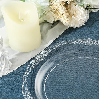 Upassion 100 Pieces Clear Plastic Plates - Image 5