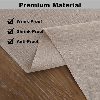 Gernaice Solid Color Table Runner, Rustic Cotton Linen Farmhouse Table Runners - Image 4