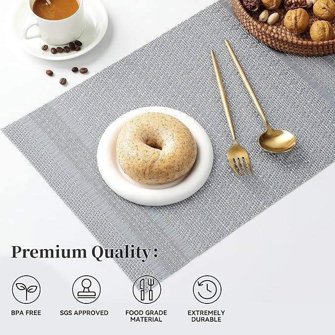 Leetaltree Lunar Grey Placemats Set of 12 - Image 2