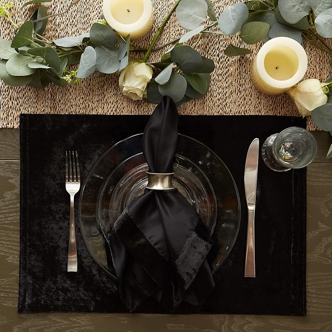 DII Velvet Collection Tabletop, Placemat Set - Image 6