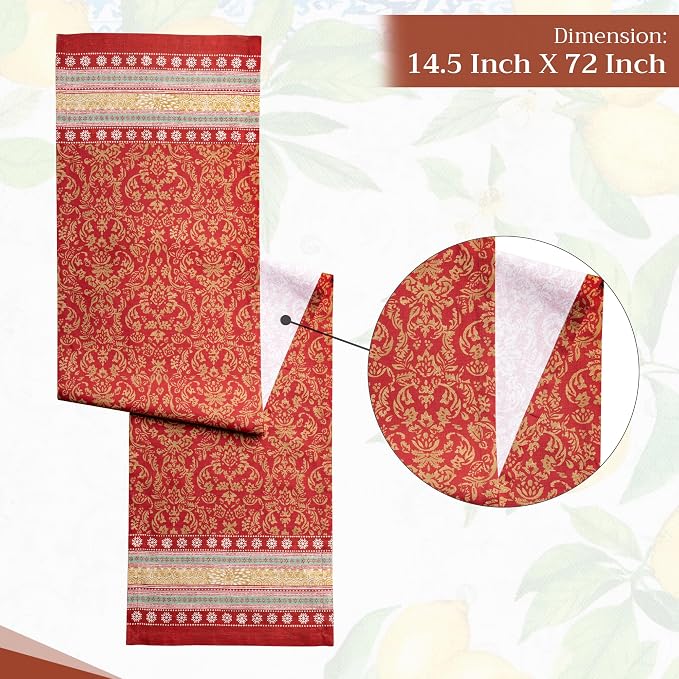 Maison d' Hermine Table Runner 100% Cotton 14.50" x 72" | Table Runners 72 - Image 4
