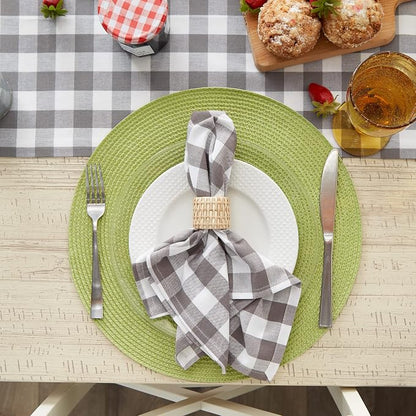 DII Checkered Tabletop Collection 100% Cotton, Machine Washable, Napkin Set - Image 6