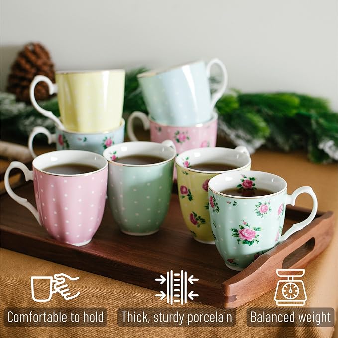 BTaT- Royal Coffee Mugs, 12 oz, Porcelain Bone China, Tea Mug, Large Coffee Mugs - Image 4