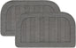 BEQHAUSE 30x18 Inch Kitchen Rug Mat Durable Kitchen Rugs Non-Slip Washable Absorbent Kitchen Mats for Floor Dirt-Resistant Semicircular Kitchen Mat (Grey, 2PCS)