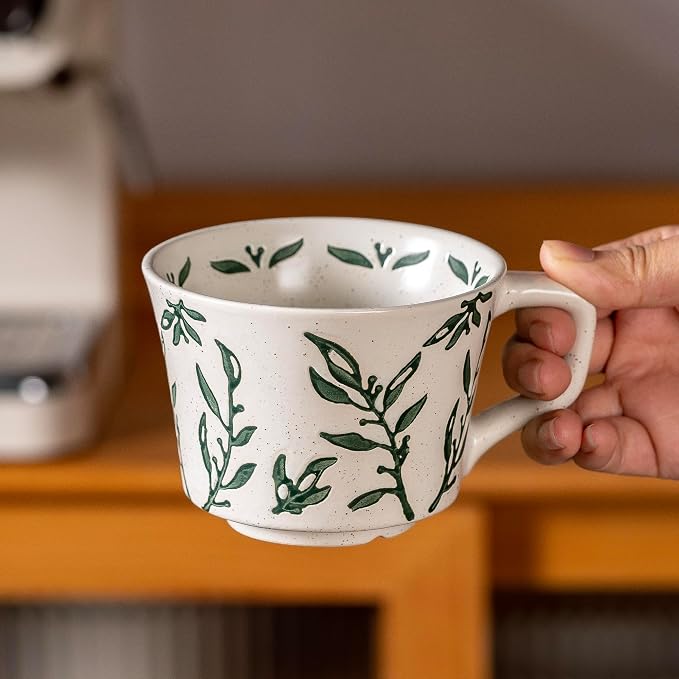 Ceramic Mugs 11 oz Unique Luxurious Cups Set of 4, Mug - Image 9