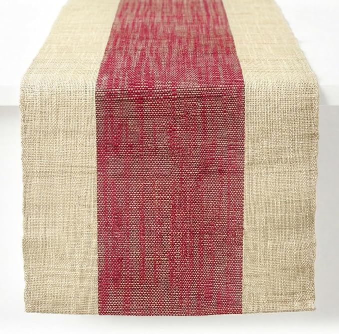 Table Runner, 13.8" × 72", 100% Natural Ramie, Handwoven | 100% Natural Ramie by GleeNflux