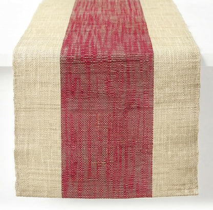 Table Runner, 13.8" × 72", 100% Natural Ramie, Handwoven | 100% Natural Ramie by GleeNflux