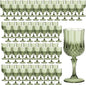 7OZ Plastic Wine Glasses, Reusable Vintage Goblets Unbreakable Drinking Glasses by Unknown