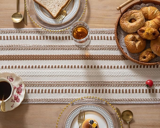 Caflife Boho Table Runner 72 Inchs Long, Dining Room Home Decor - Image 4