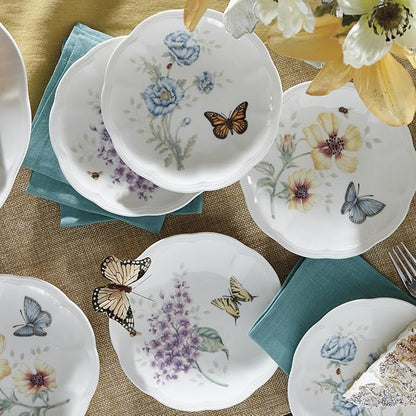 Lenox Butterfly Meadow 6-Piece Tidbit Plates, Dessert Plate Set - Image 5