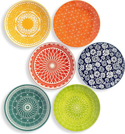 Salad Plates - Small Plate for Serving Appetizer, Sandwich - Microwavable - by Annovero